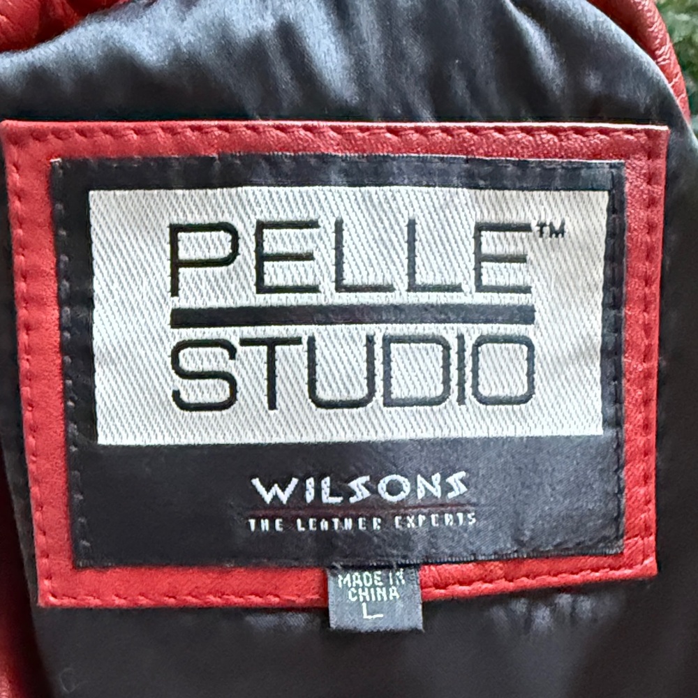 Dark Red Leather Wilsons Leather Jacket - image 2